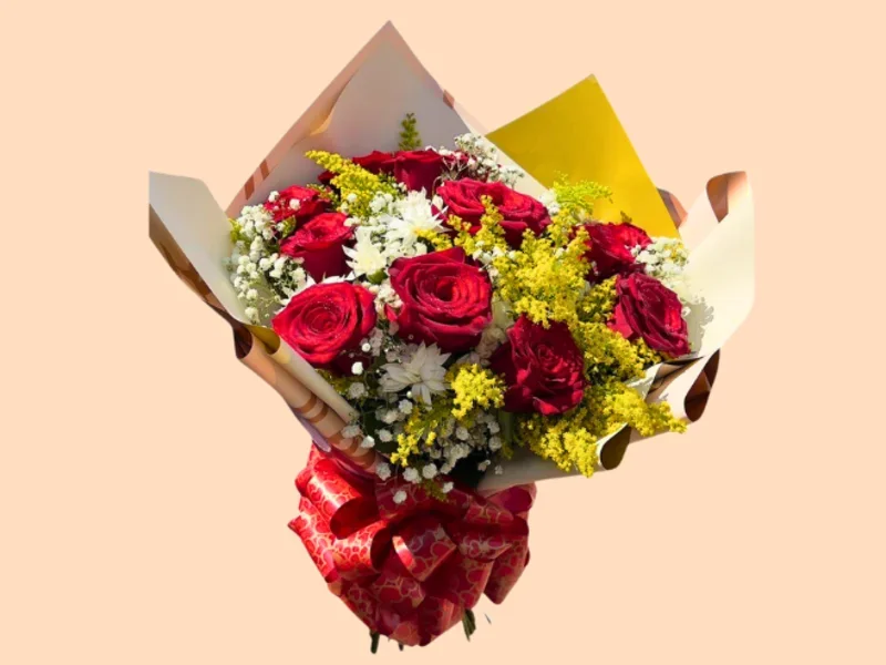 Buquê 12 Rosas Vermelhas