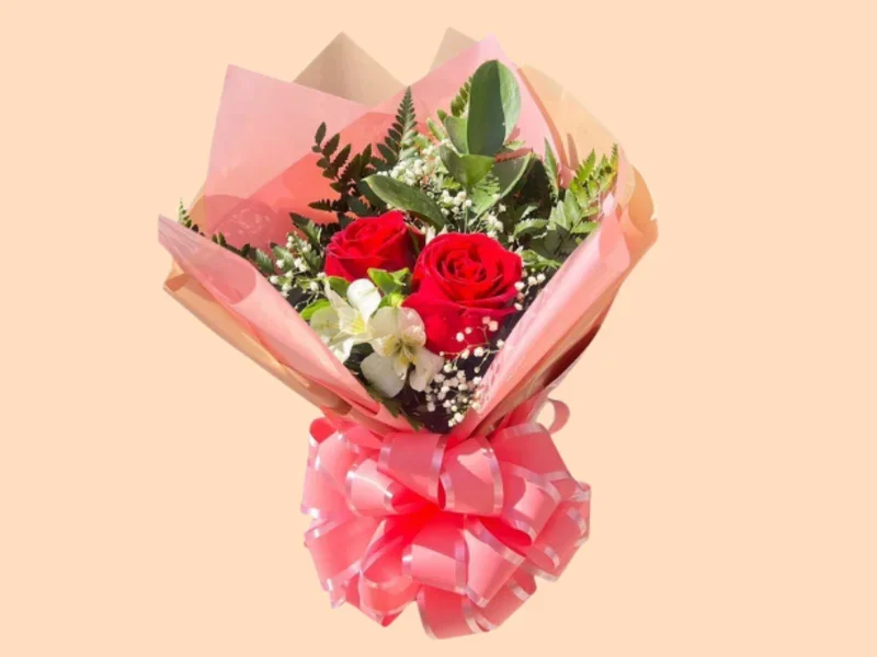 Buquê 2 Rosas Vermelhas